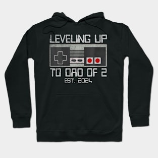 Leveling Up To Dad of 2 Leveled Up Video Hoodie